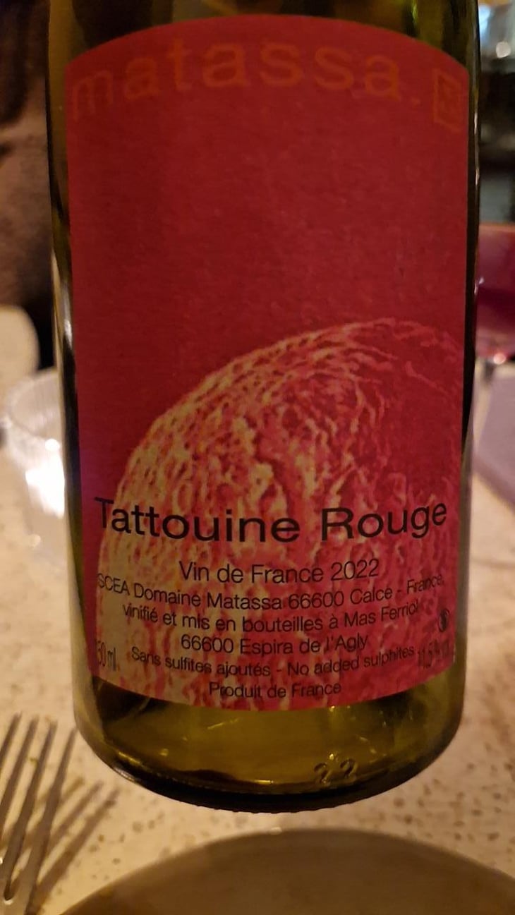 Tattouine Rouge - Domaine Matassa - Tom Lubbe -2019