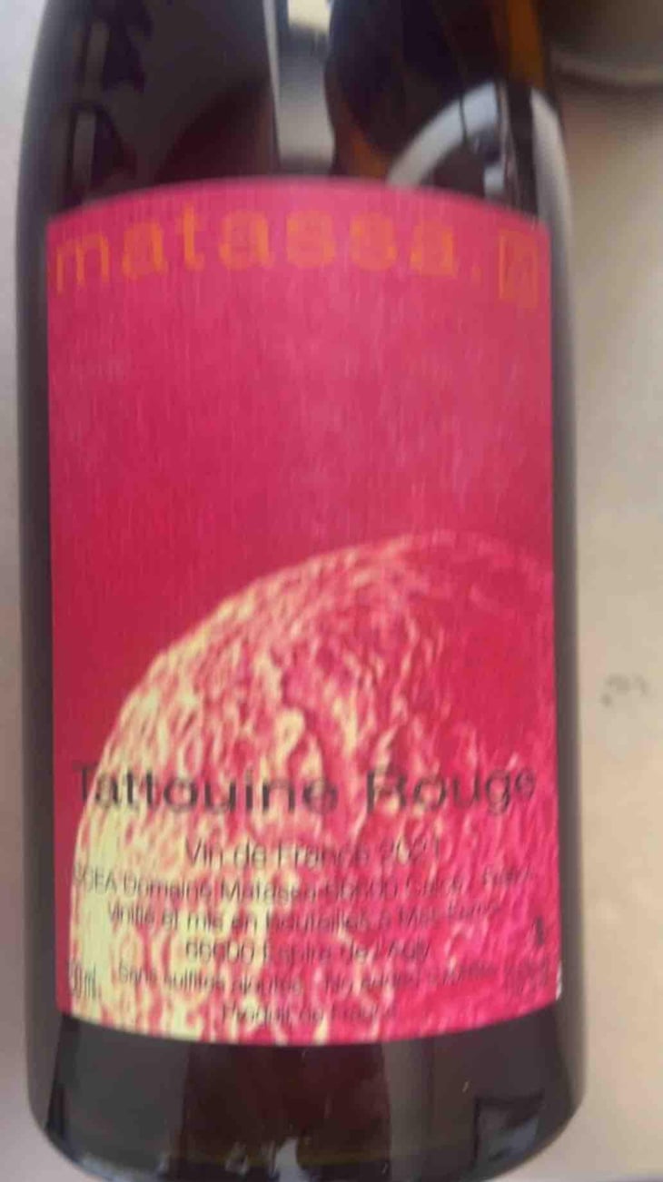 Tattouine Rouge - Domaine Matassa - Tom Lubbe -2019