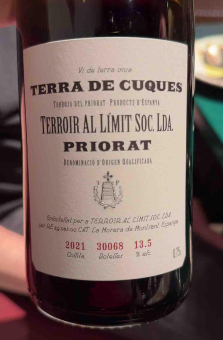 Terra de cuques - Terroir Al Limit - Dominik Huber and Eben Sadie -2019