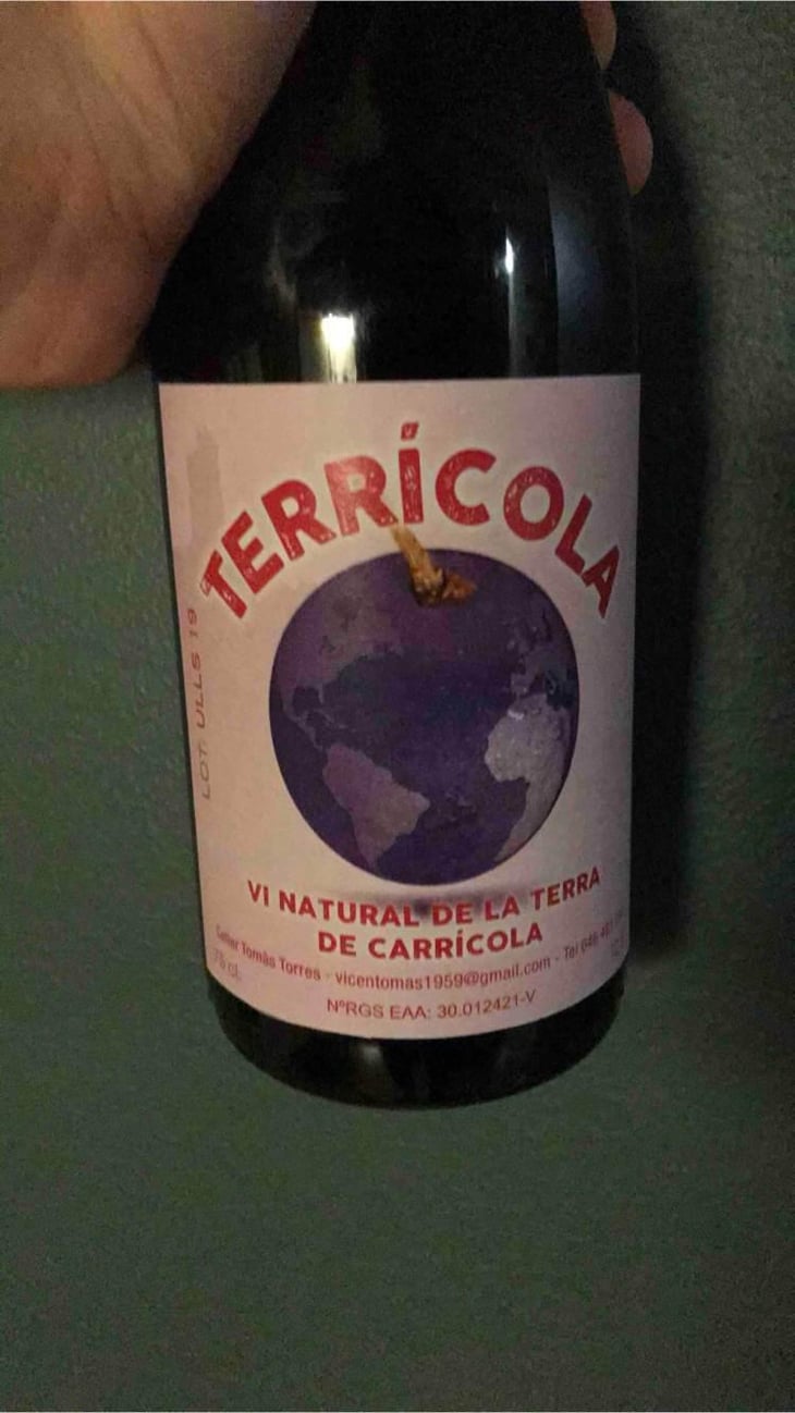 Terricola Negre - Celler Tomàs Torres - Vicent Tomas Soler -2018