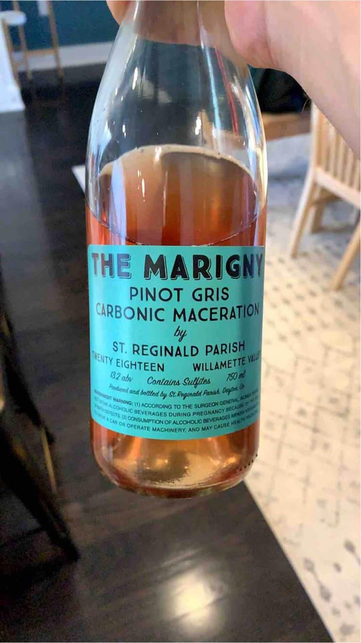 The Marigny Pinot Gris Carbonic Maceration - St. Reginald Parish - Andrew Reginald Young 