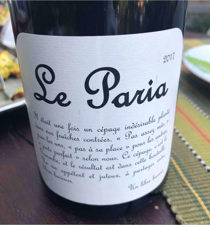 Le Paria - Domaine Ventenac - Olivier Ramé 