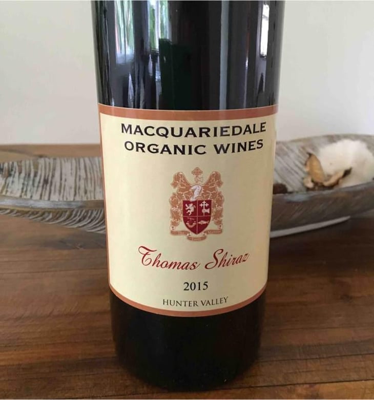 Thomas Shiraz - Macquariedale Organic Wine - Ross & Derice McDonald 