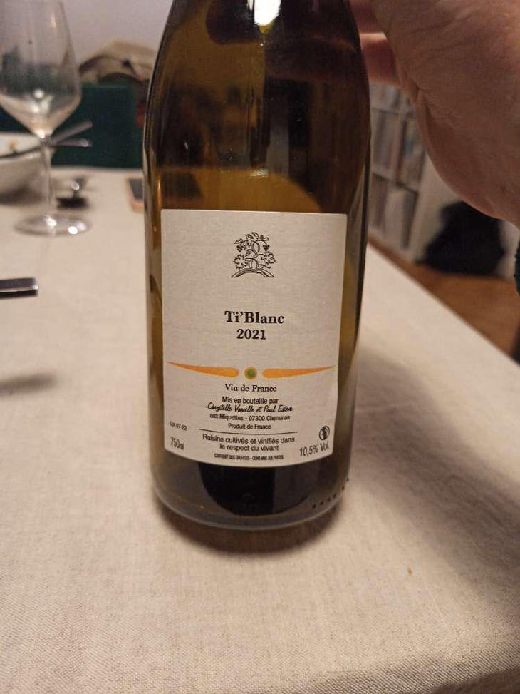 Ti'blanc - Domaine des Miquettes - Chrystelle Vareille & Paul Estève -2021
