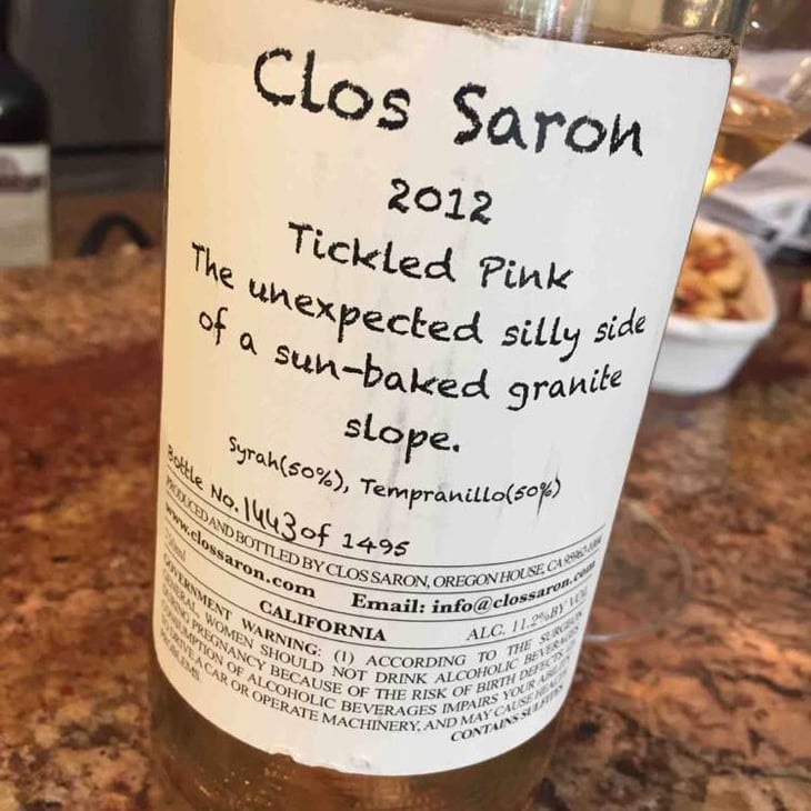 Tickled Pink - Clos Saron - Gideon Bienstock 