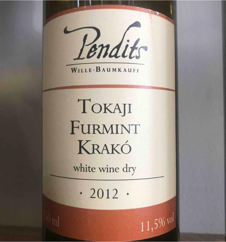 Tokaj Furmint Krakó - Tokaj Pendits - Pendits Winery - Marta and Stefan Wille-Baumkauff 