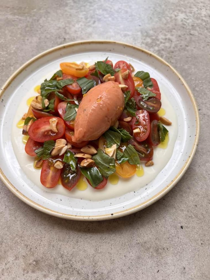 Tomato Collage With Tomato And Basil Sorbet - Bocanariz wine bar - 534457