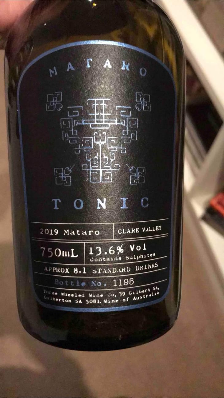 Tonic - Clare Valley - Three Wheeled Wine 