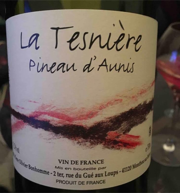 Touraine "La Tesnière" (rouge) - Domaine POB - Pierre-Olivier Bonhomme 