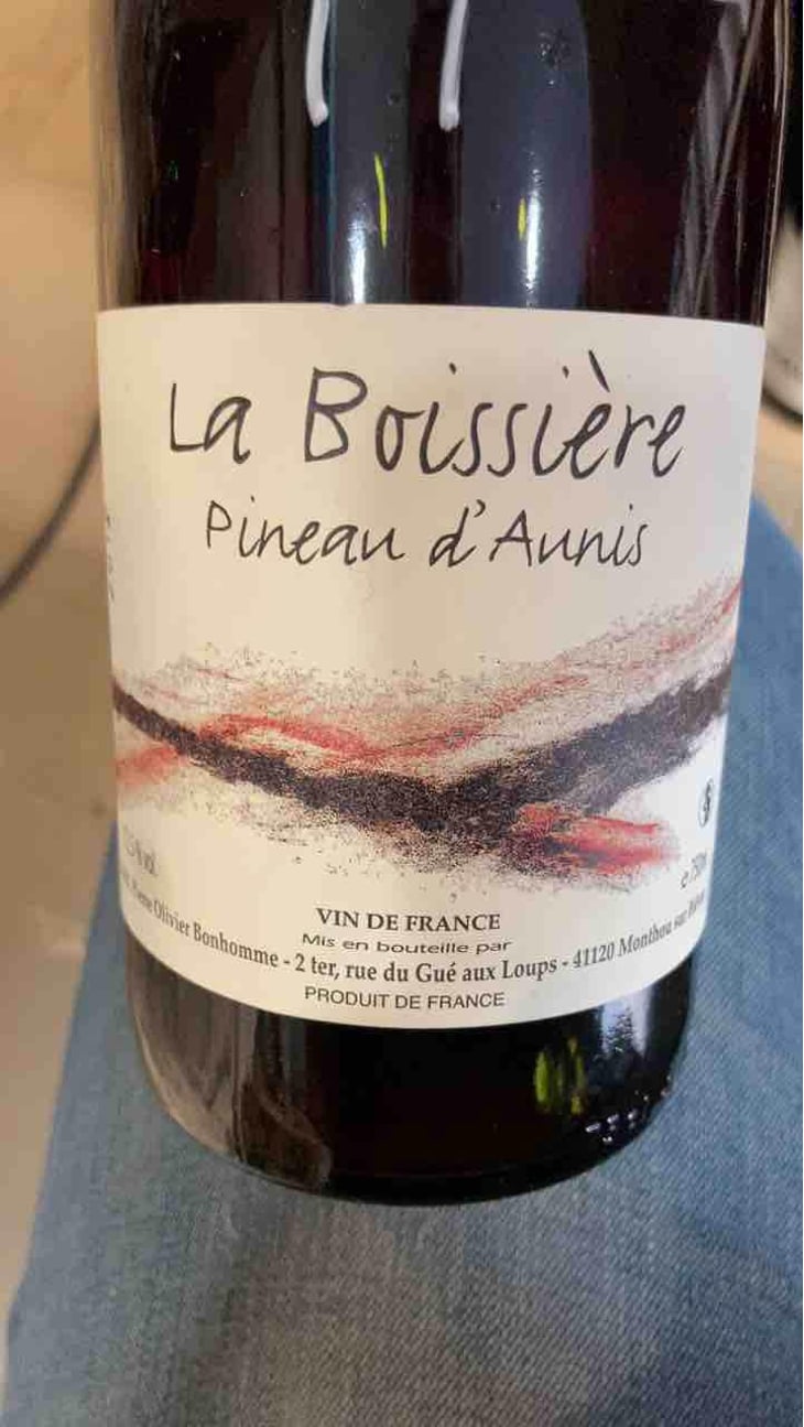 Touraine "La Tesnière" (rouge) - Domaine POB - Pierre-Olivier Bonhomme 