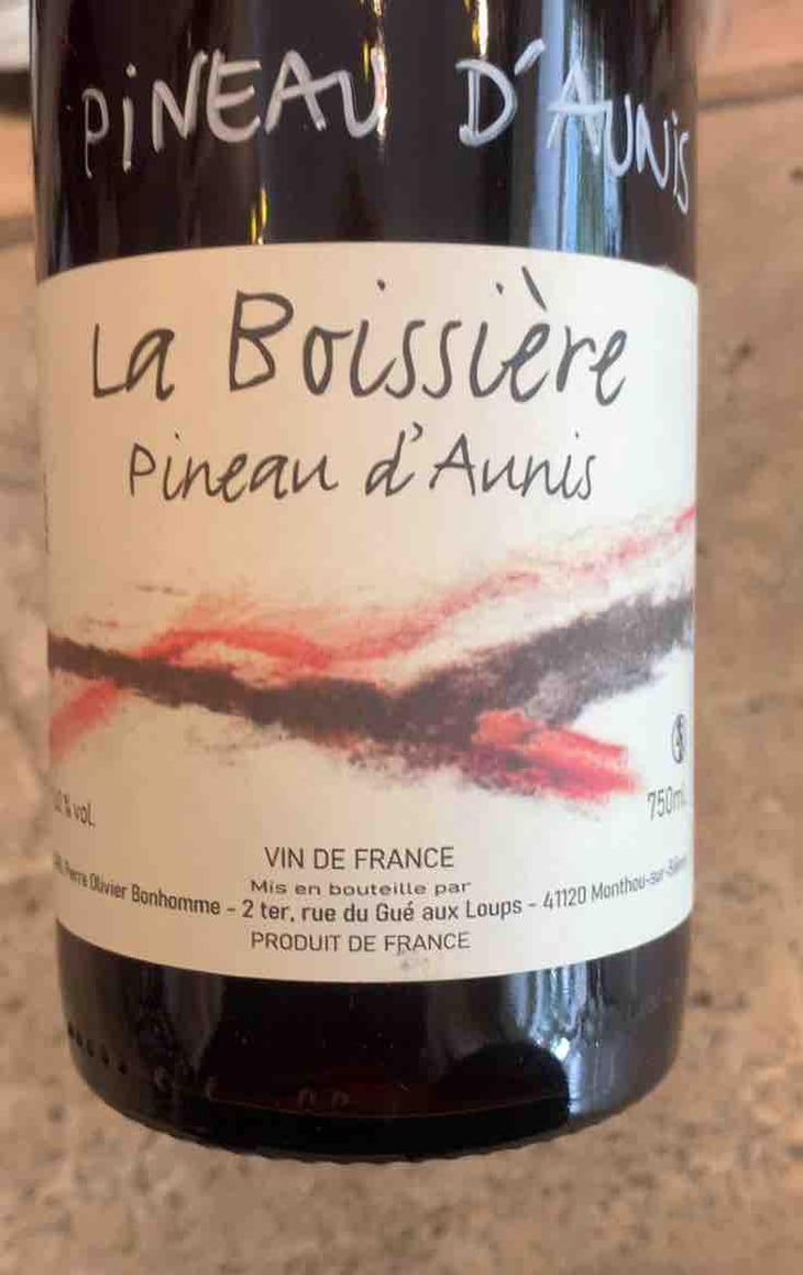 Touraine "La Tesnière" (rouge) - Domaine POB - Pierre-Olivier Bonhomme 
