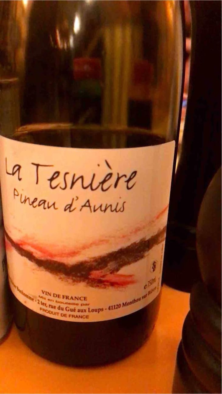 Touraine "La Tesnière" (rouge) - Domaine POB - Pierre-Olivier Bonhomme 