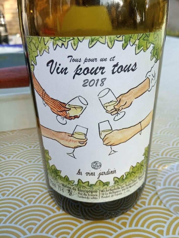 Tous pour un et vin pour tous - Les Vins Jardinés - Yoann Gillot -2019