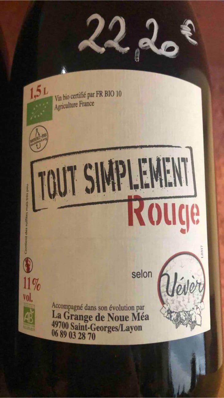 Tout simplement Rouge - La Grange de Noue Méa - Marie Percevault & Hervé Bossé 
