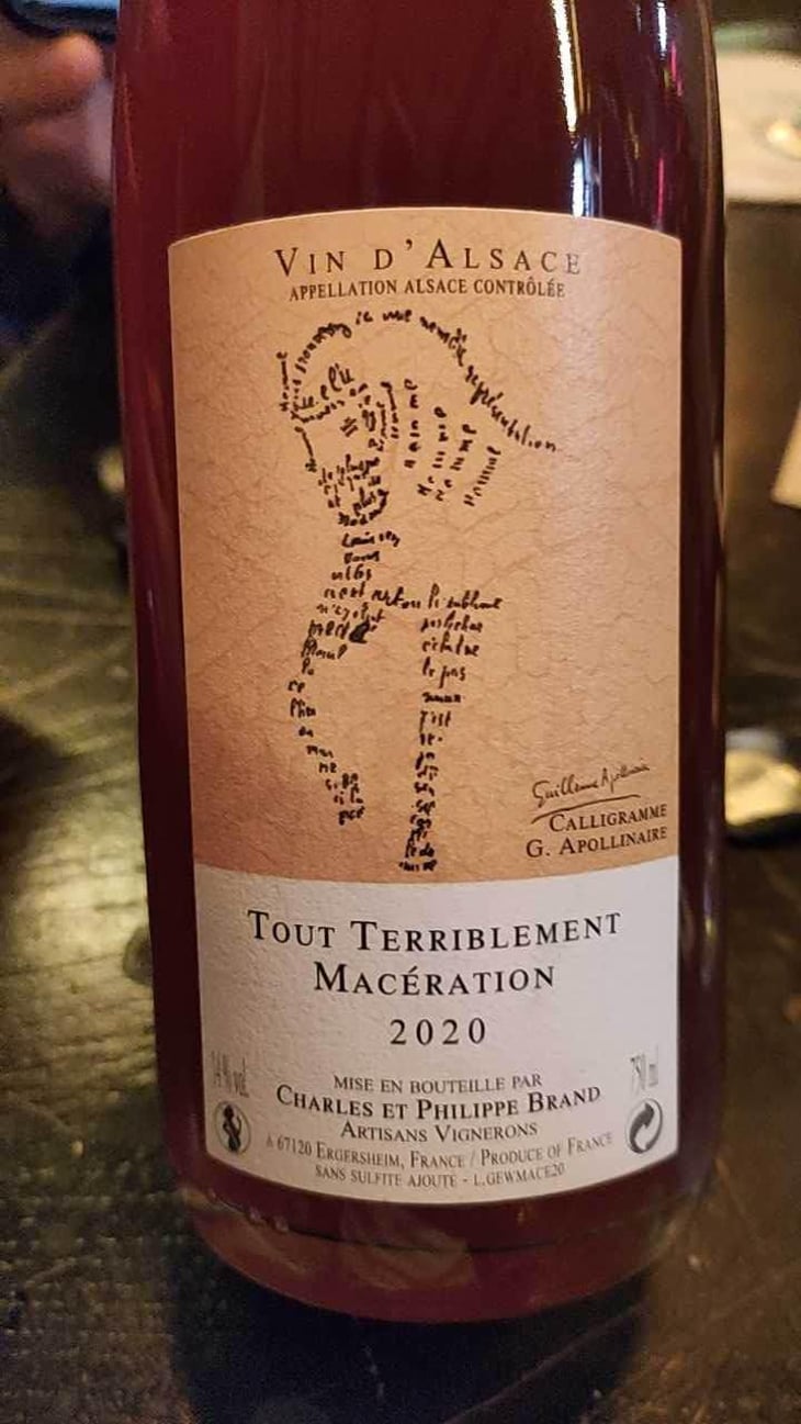 Tout Terriblement Macération - Domaine Brand & Fils - Philippe Brand 