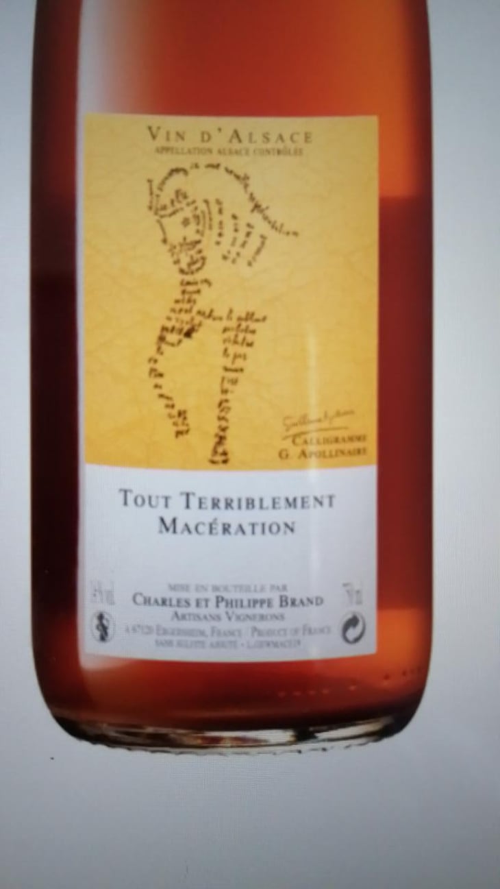 Tout Terriblement Macération - Domaine Brand & Fils - Philippe Brand 