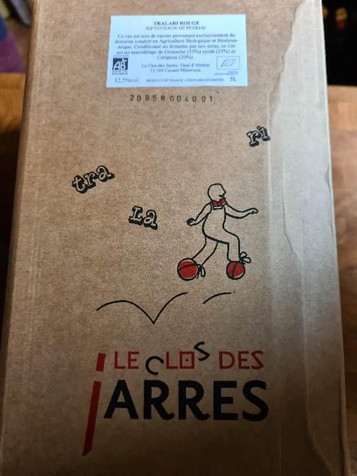 Tralari Rouge - Le Clos Des Jarres - Vivien Hemelsdael 