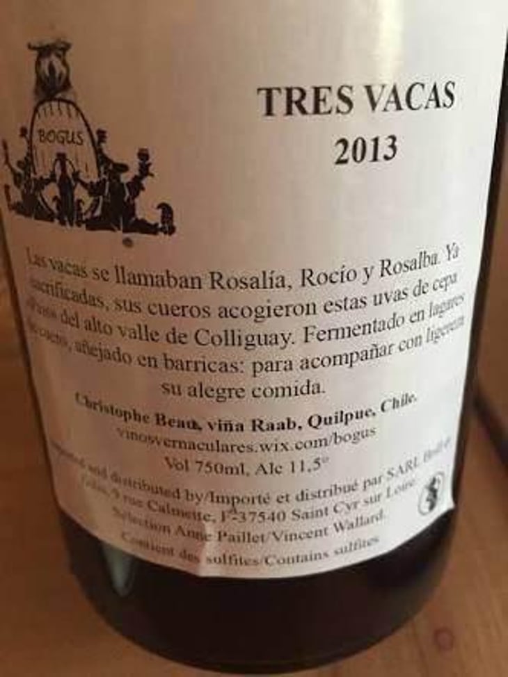 Tres Vacas - Domaine Beauthorey - Christophe Beau 