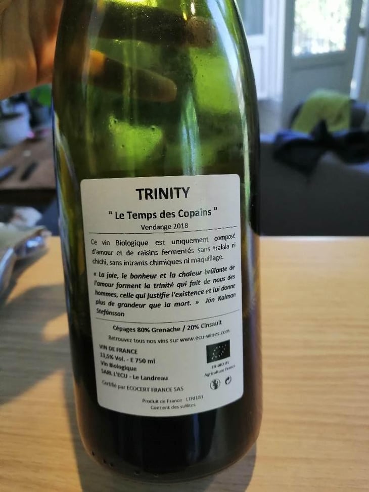 Trinity - Le Temps des Copains - Domaine de L'Ecu - Claire & Fred NIGER 