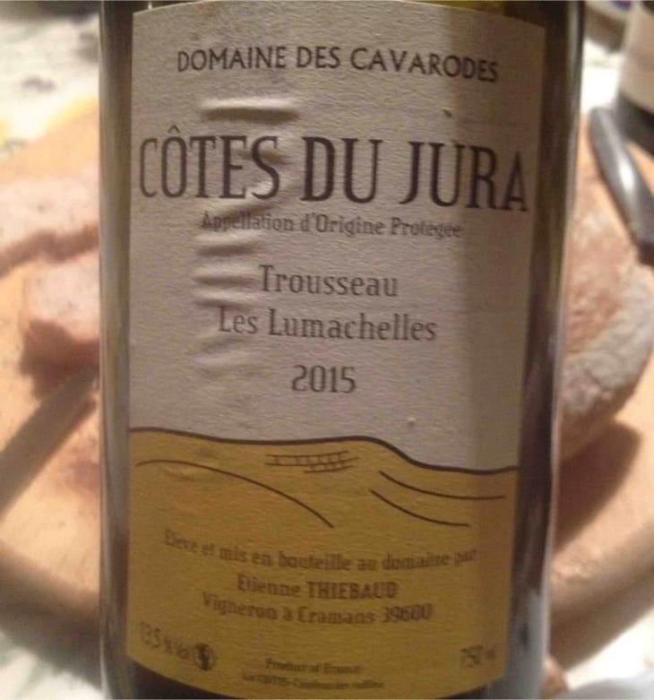 Trousseau Les Lumachelles - Domaine des Cavarodes - Etienne Thiebaud 