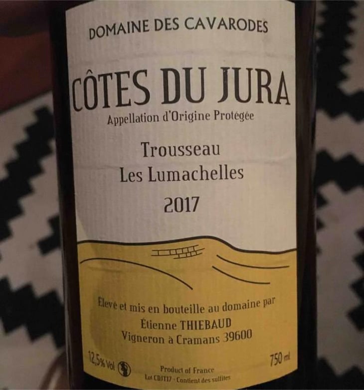 Trousseau Les Lumachelles - Domaine des Cavarodes - Etienne Thiebaud 