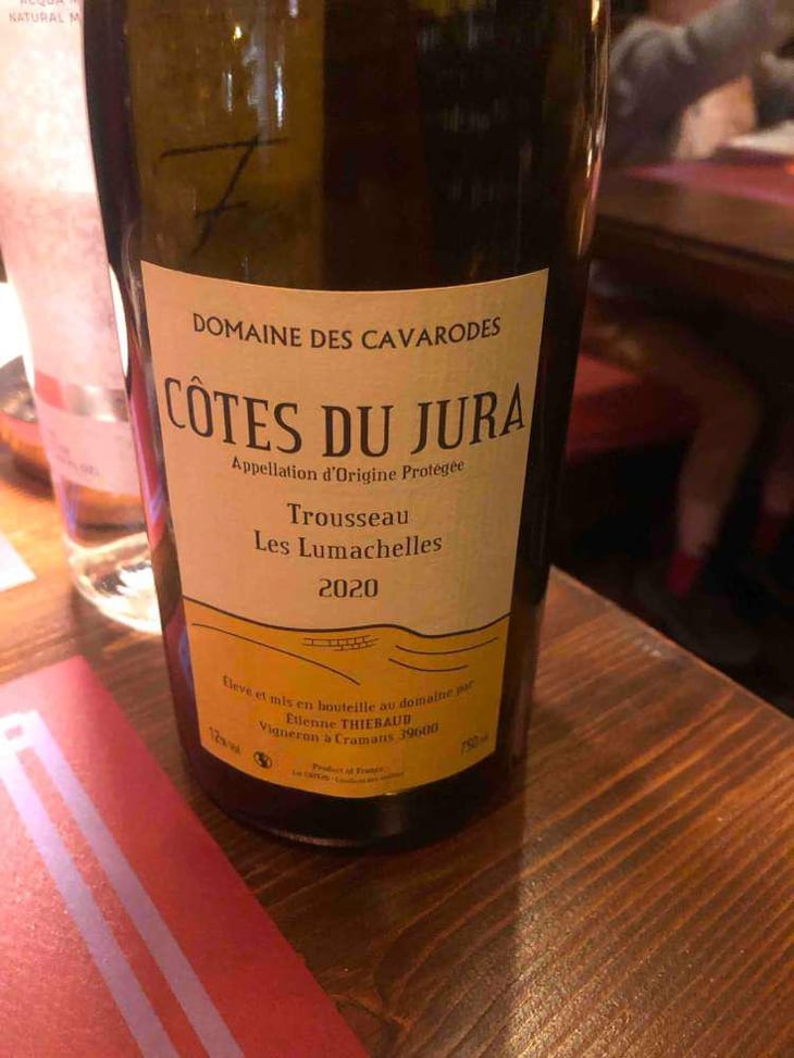 Trousseau Les Lumachelles - Domaine des Cavarodes - Etienne Thiebaud 