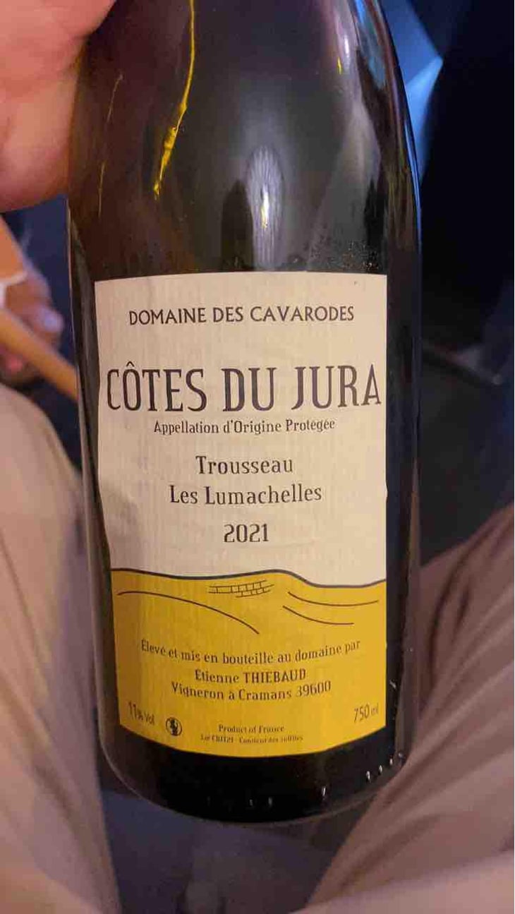Trousseau Les Lumachelles - Domaine des Cavarodes - Etienne Thiebaud 