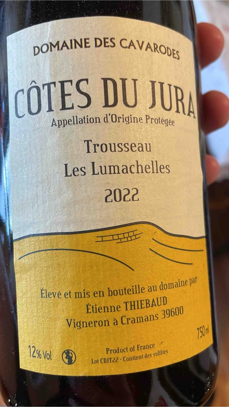 Trousseau Les Lumachelles - Domaine des Cavarodes - Etienne Thiebaud 