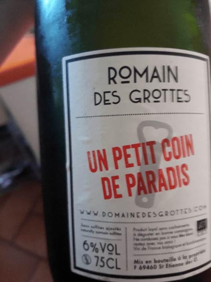 Un Petit Coin de Paradis - Domaine des Grottes - Romain des Grottes 