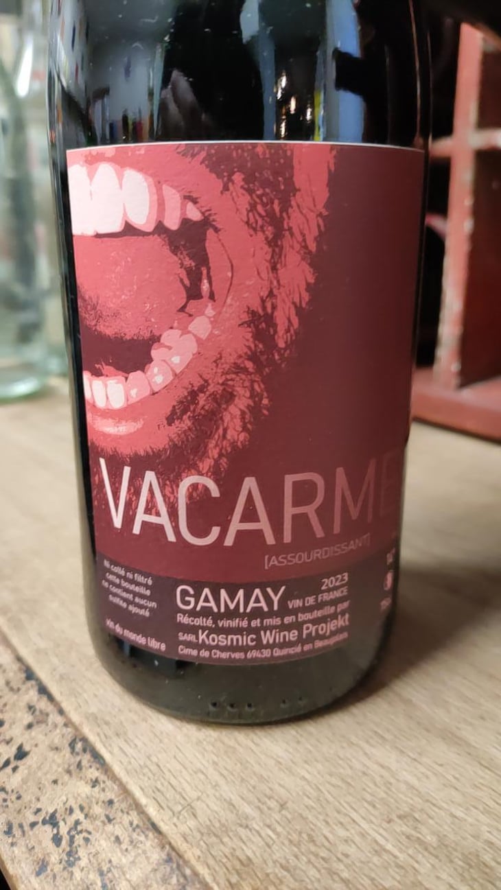 Vacarme - Kosmic Wine Project - Nicolas Carlier & Aurélien Gros -2023