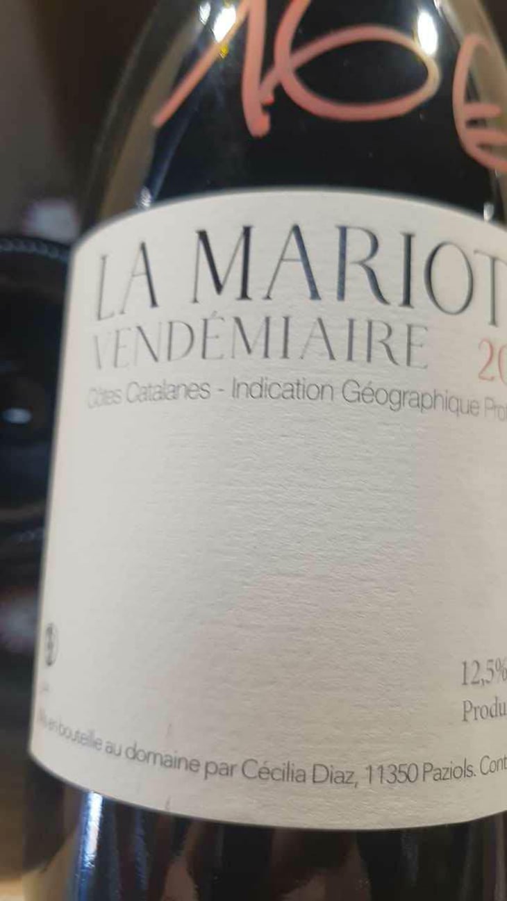 Vendémiaire - La Mariota - Cecilia Diaz & Guillermo Campos Baeza 