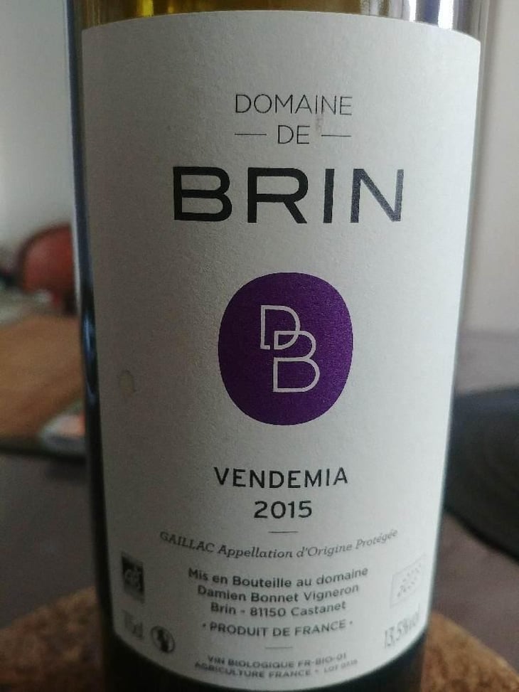 Vendemia - Domaine de Brin - Damien Bonnet 