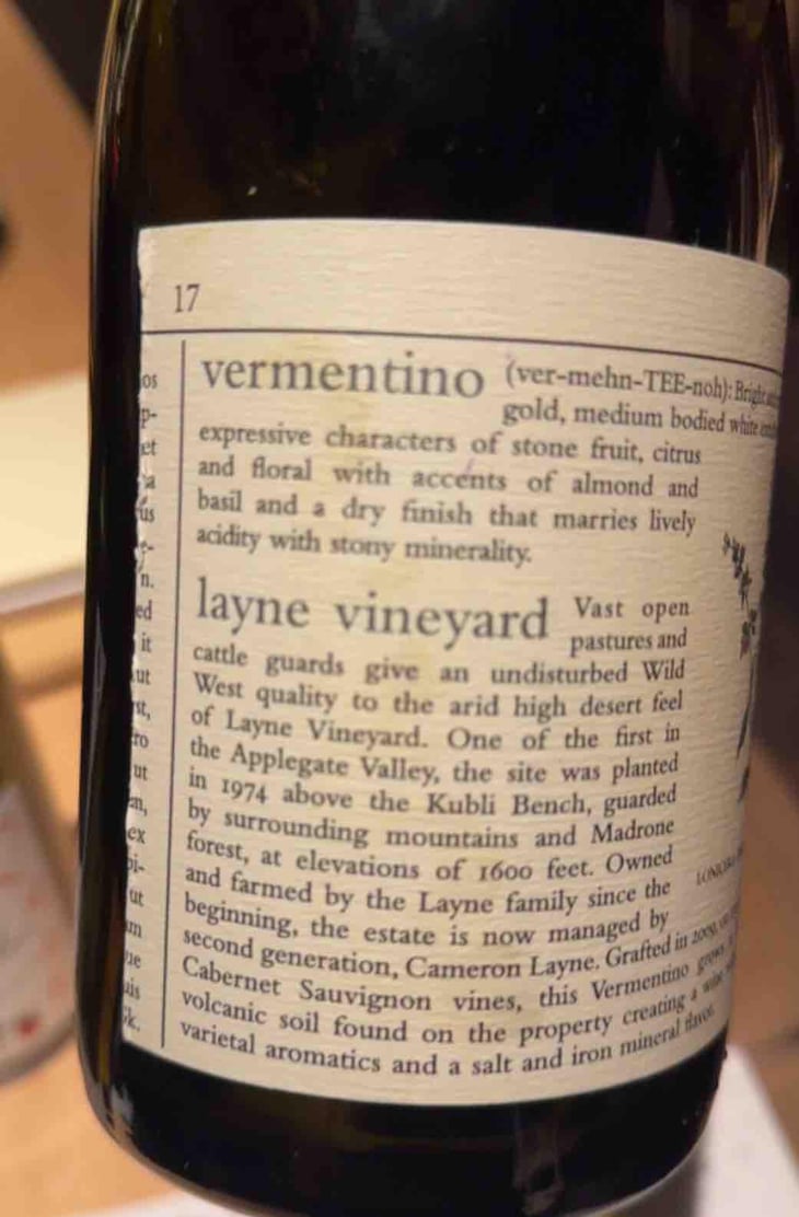 Vermentino - Minimus Wines / Omero/ Origin / Craft Wine Co. - Laura Cusick & Meredith Bell 