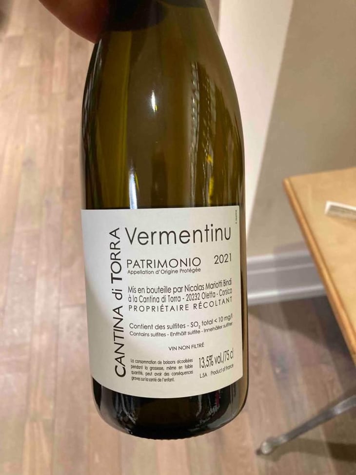 Vermentinu - Cantina di Torra - Nicolas Mariotti Bindi -2021