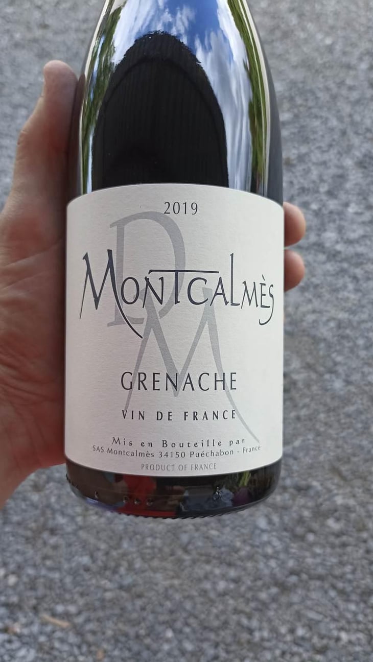 Vin de France Grenache - Domaine De MontCalmès - Muriel & Frédéric Pourtalié -2019