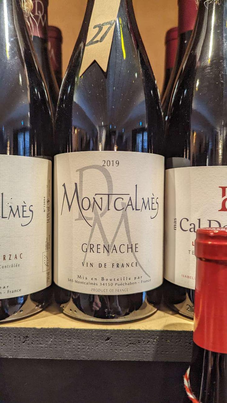 Vin de France Grenache - Domaine De MontCalmès - Muriel & Frédéric Pourtalié -2019