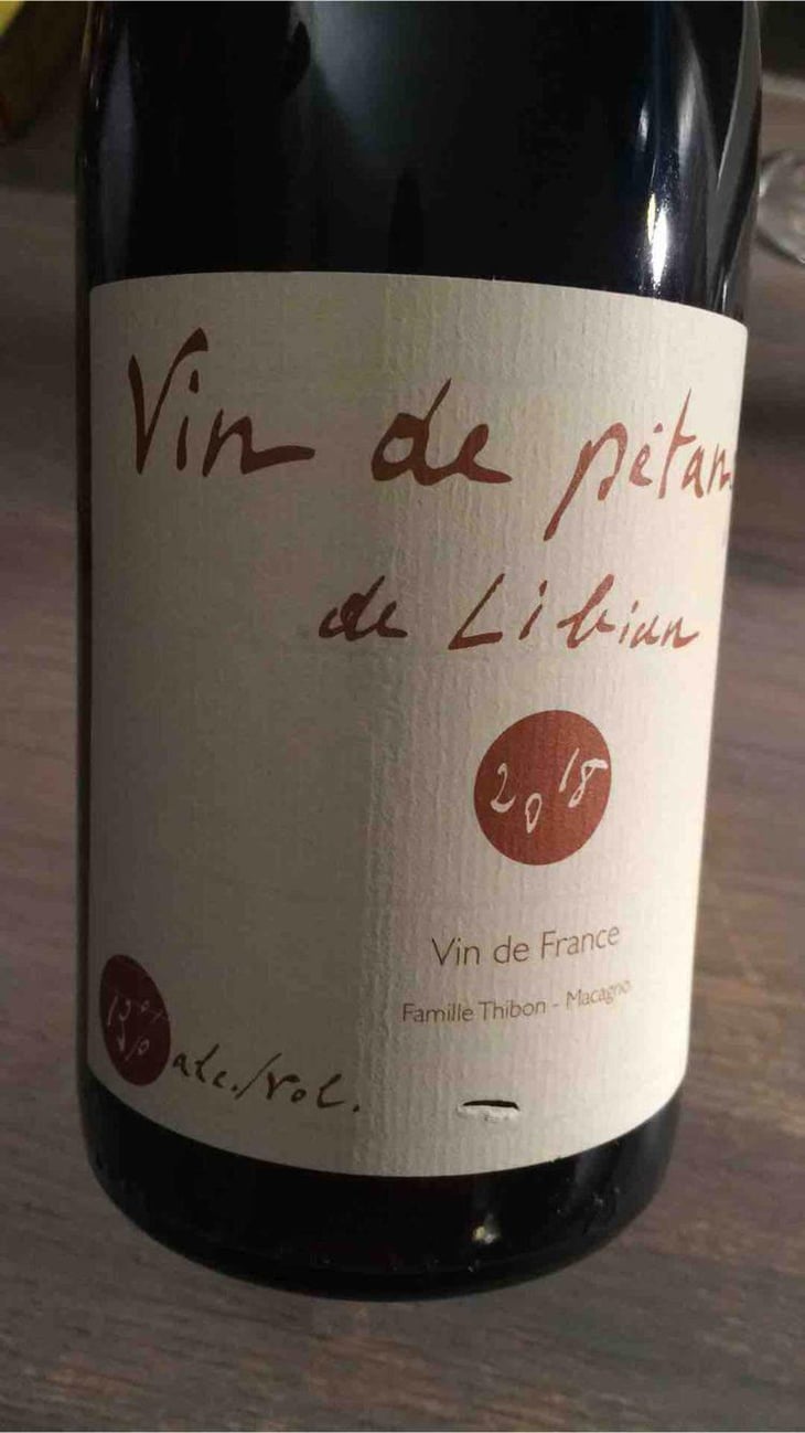 Vin de Pétanque - Mas de Libian - Hélène Thibon 