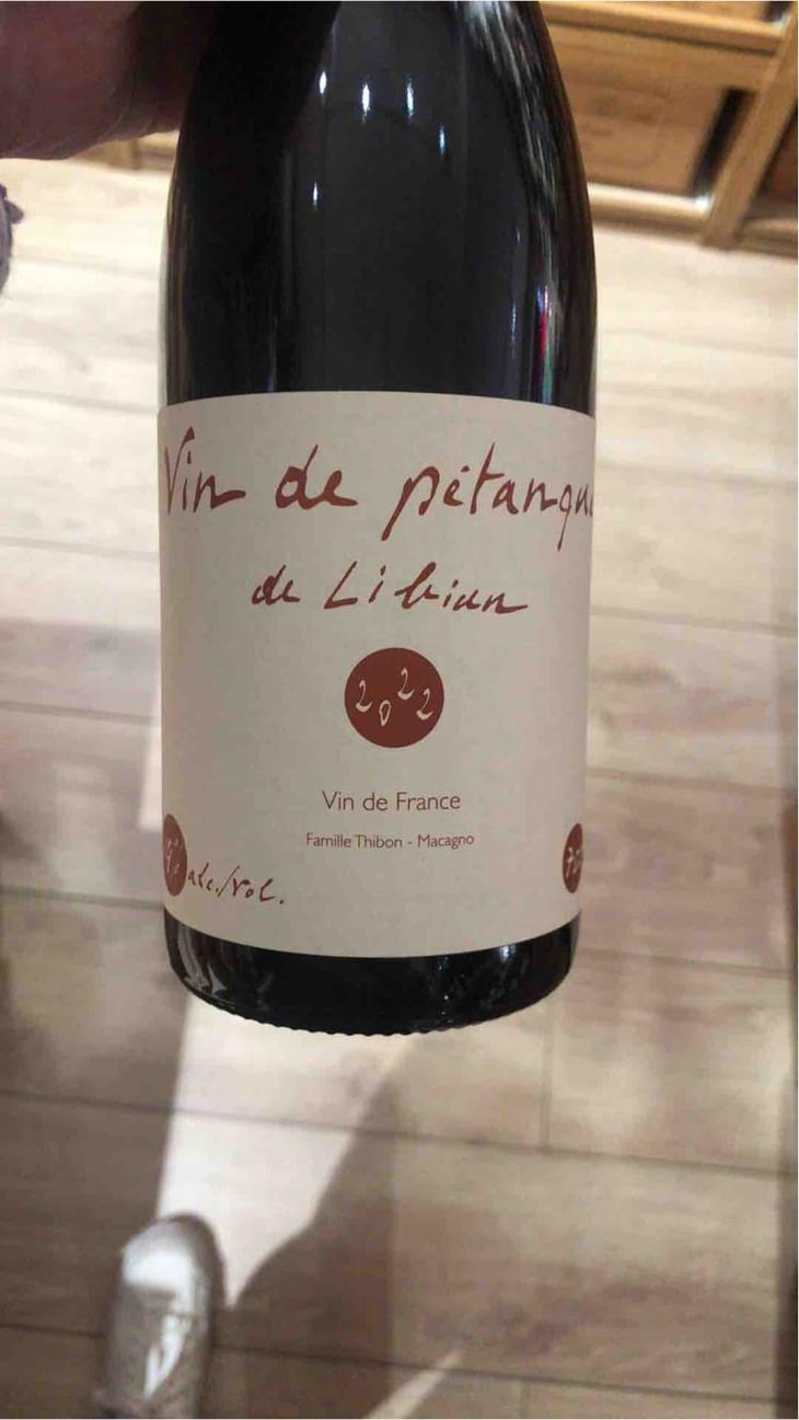 Vin de Pétanque - Mas de Libian - Hélène Thibon 
