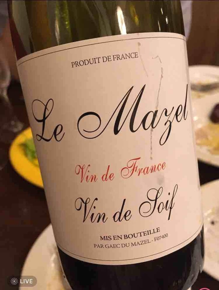 Vin de Soif - Le Mazel - Gérald & Jocelyne Oustric 