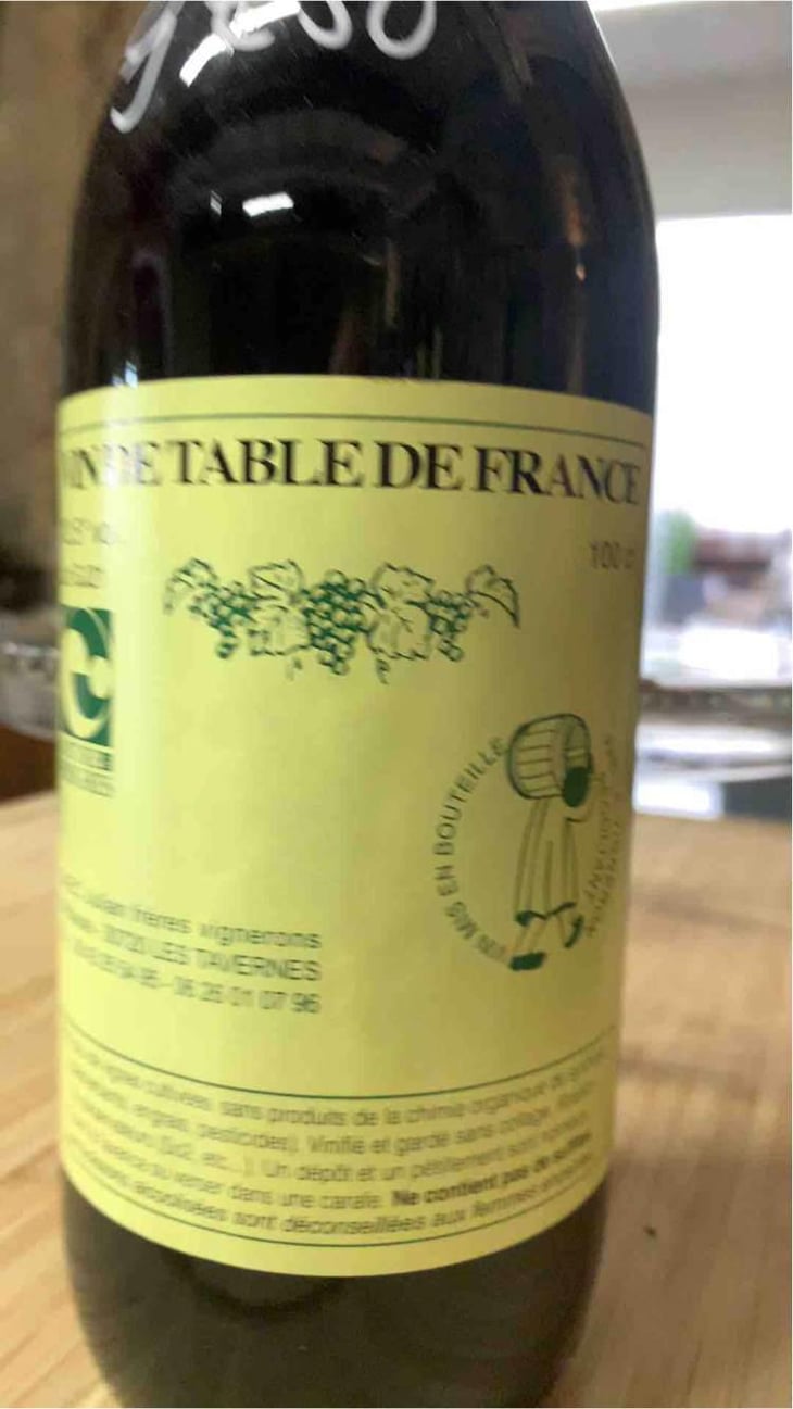 Vin de Table de France 2020 - Domaine Julian - Louis Julian 