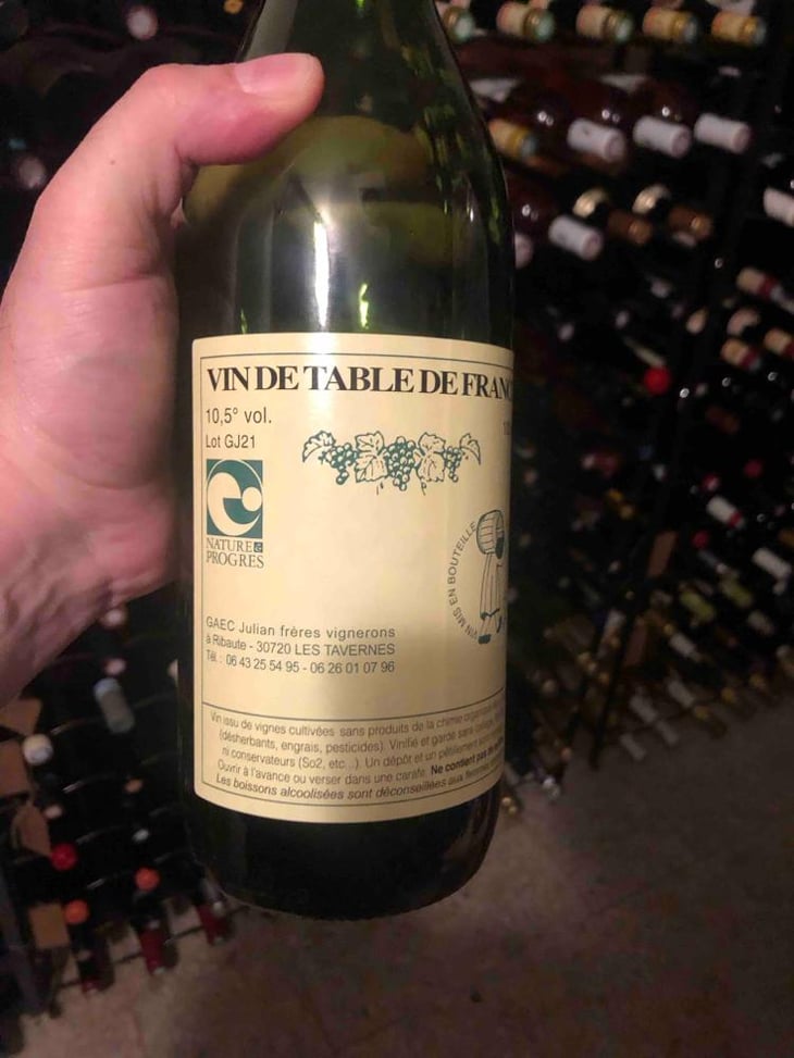 Vin de Table de France 2020 - Domaine Julian - Louis Julian 