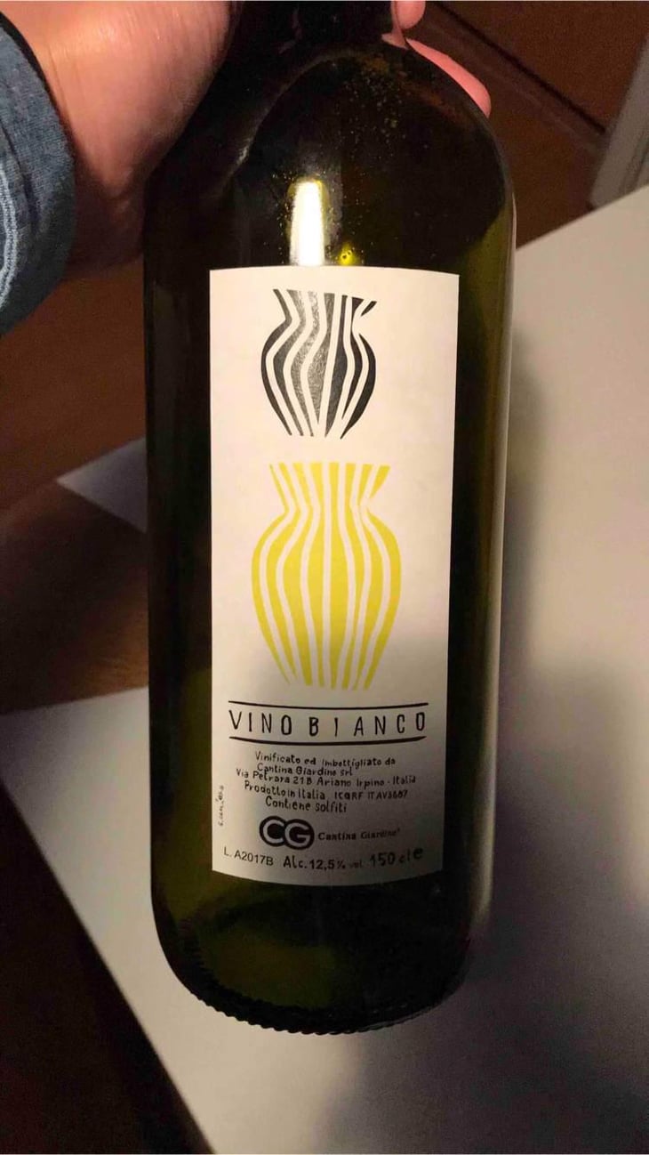 Vino Bianco 3 litri - Cantina Giardino - Antonio Di Gruttola & Daniela De Gruttola -2015
