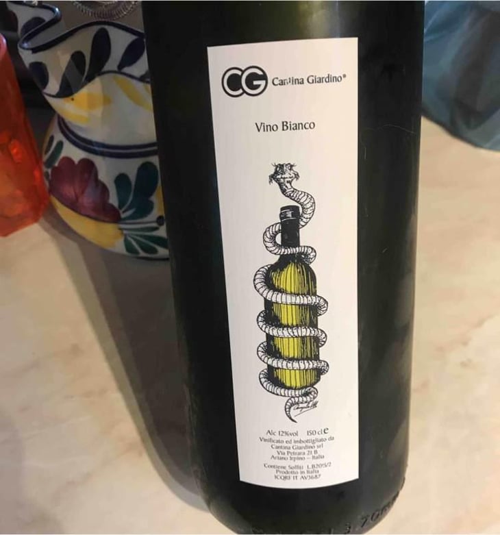 Vino Bianco 3 litri - Cantina Giardino - Antonio Di Gruttola & Daniela De Gruttola -2015