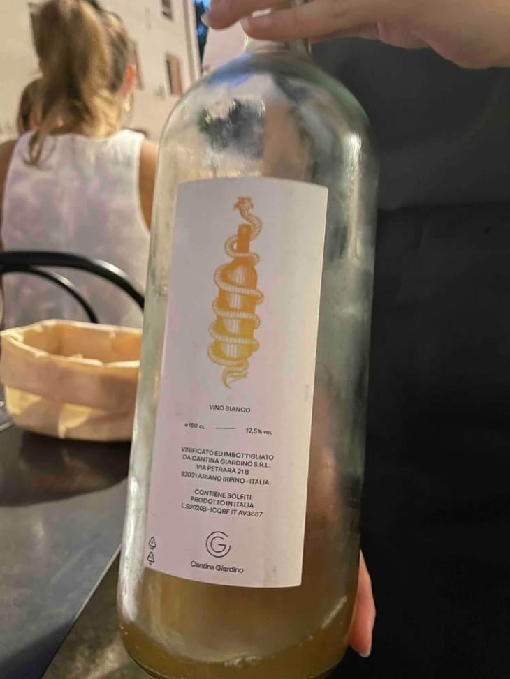 Vino Bianco 3 litri - Cantina Giardino - Antonio Di Gruttola & Daniela De Gruttola -2015