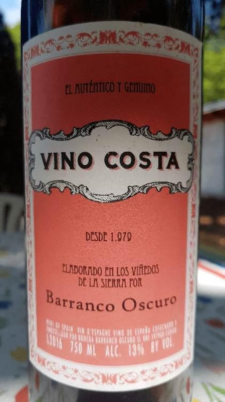 Vino Costa - Barranco Oscuro - Manuel & Lorenzo Valenzuela 