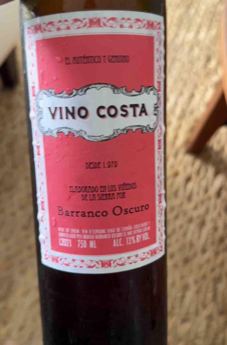 Vino Costa - Barranco Oscuro - Manuel & Lorenzo Valenzuela 