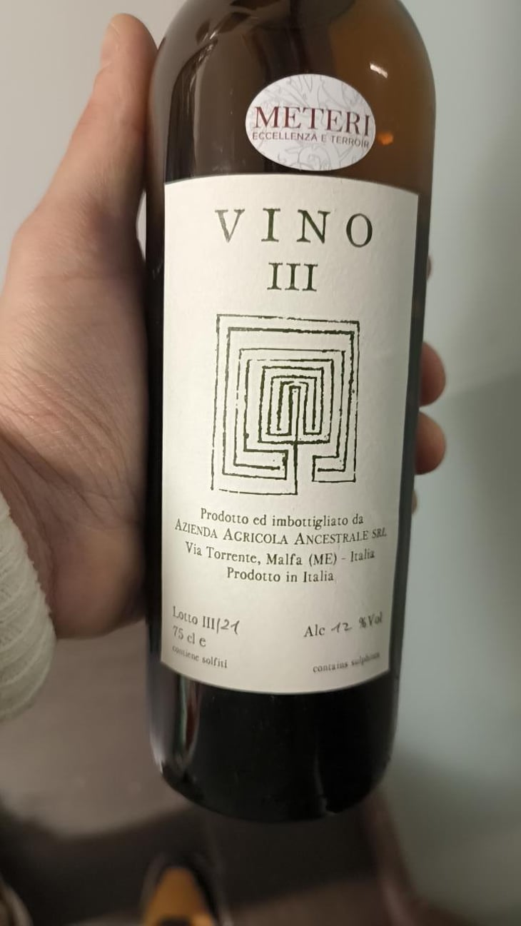 Vino III - Azienda Agricola Ancestrale - Antonino Caravaglio & Giuseppe Mascoli -2021