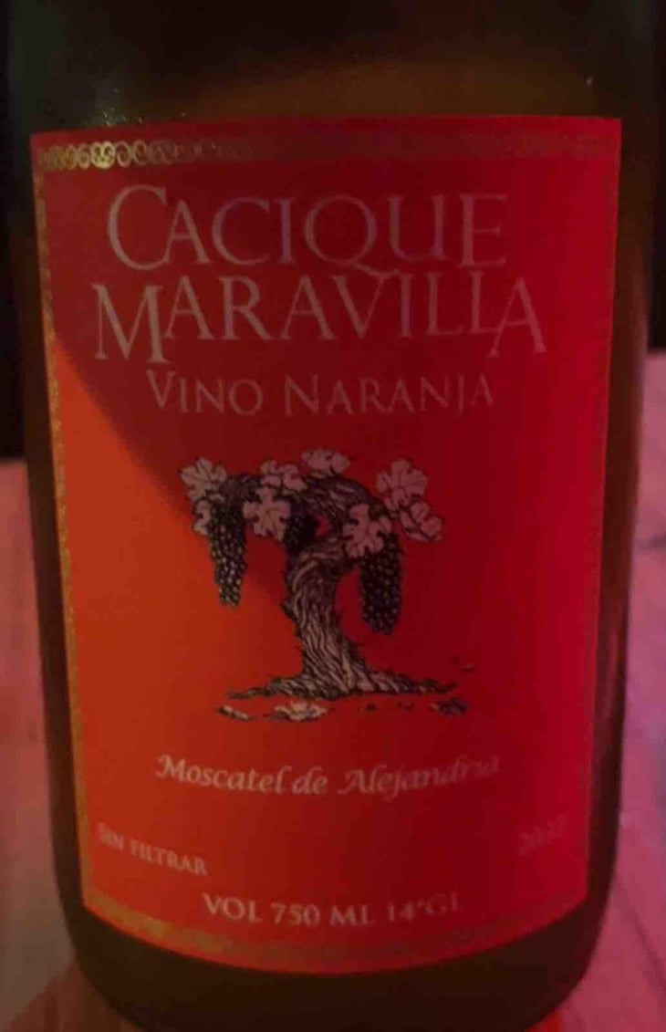 Vino Naranja Moscatel, Corinto - Cacique Maravilla - Manuel Moraga 
