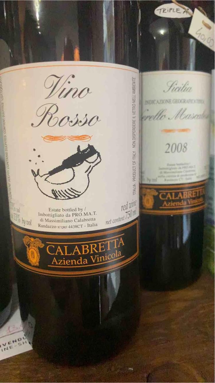 Vino rosso Cala Cala - Azienda Vinicola Calabretta - Massimiliano Calabretta 