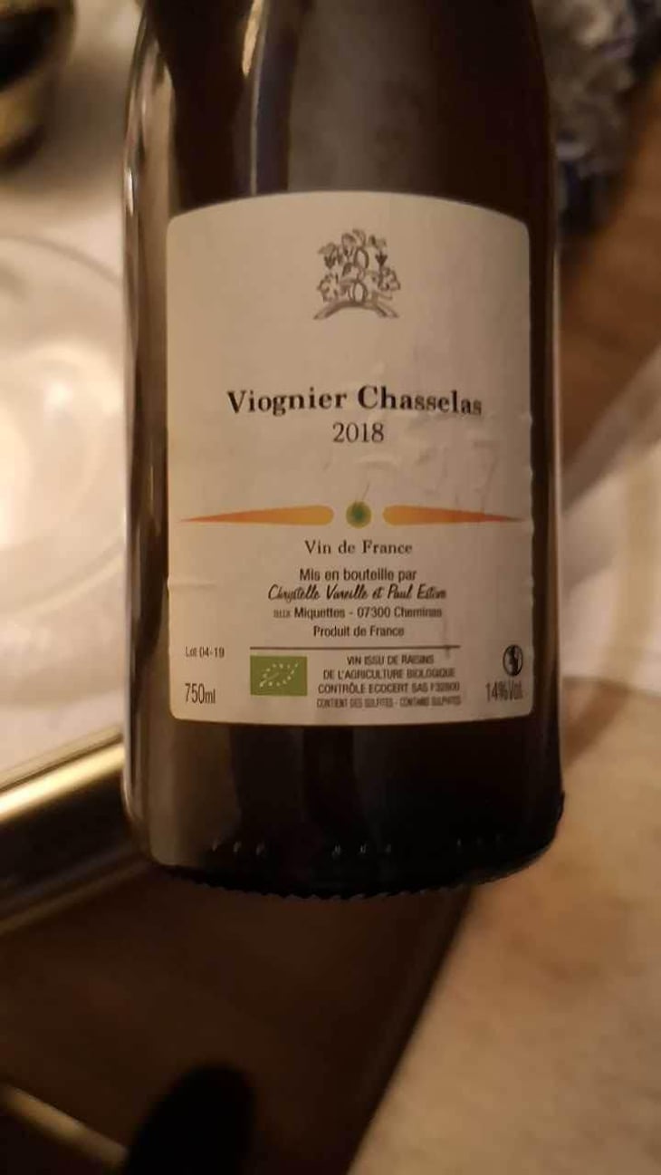 Viognier Chasselas - Domaine des Miquettes - Chrystelle Vareille & Paul Estève 